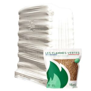 Flammes Vertes Granulés de Bois – 65 sacs 975kg