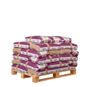 Granulés de bois – Eden Pellets Premium – Palette de 33 Sacs de 15 Kg (495 Kg)